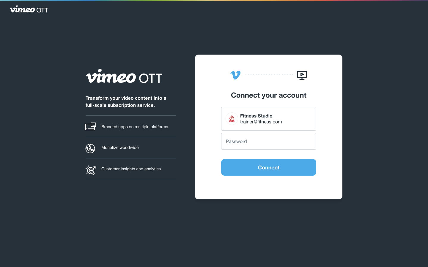 How to create a Vimeo OTT account from my Vimeo account