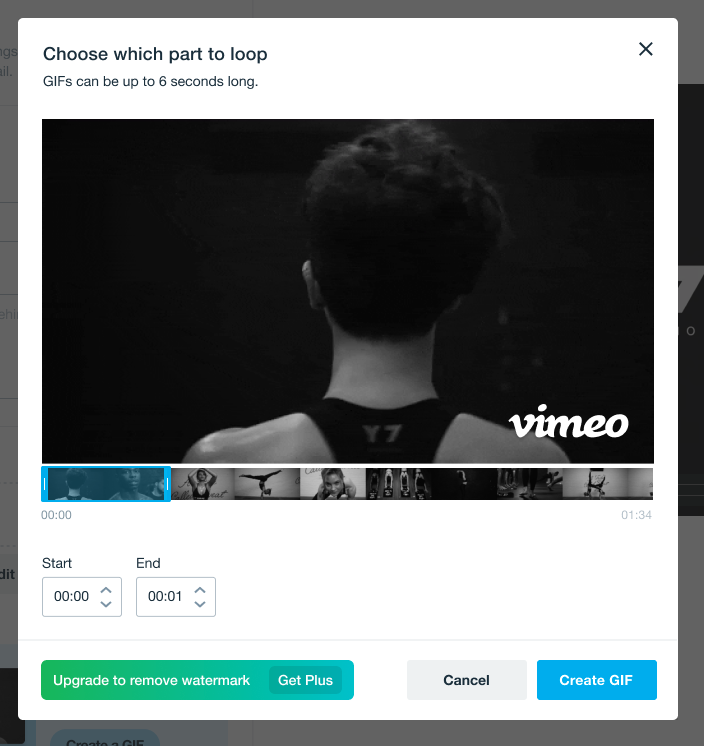 How to create a gif in the Vimeo app for Salesforce Marketing