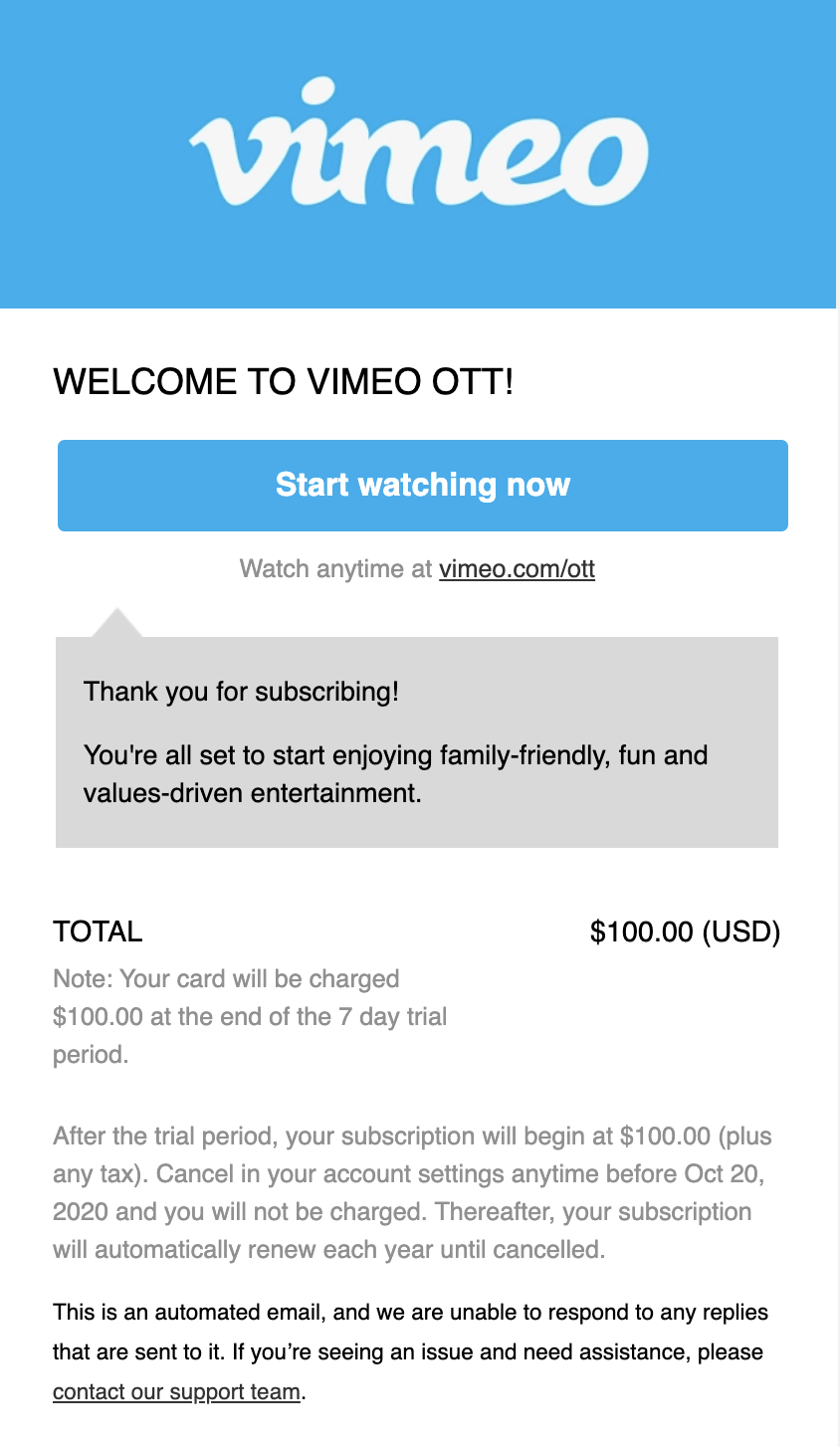 Vimeo watch hot sale