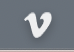 L'icône Vimeo affichée pour accéder à l'application. Il s'agit d'un « V » blanc.
