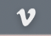 El ícono de Vimeo que se muestra para acceder a la aplicación. Es una "V" en color blanco.