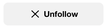 Screenshot des Buttons „Nicht mehr folgen“