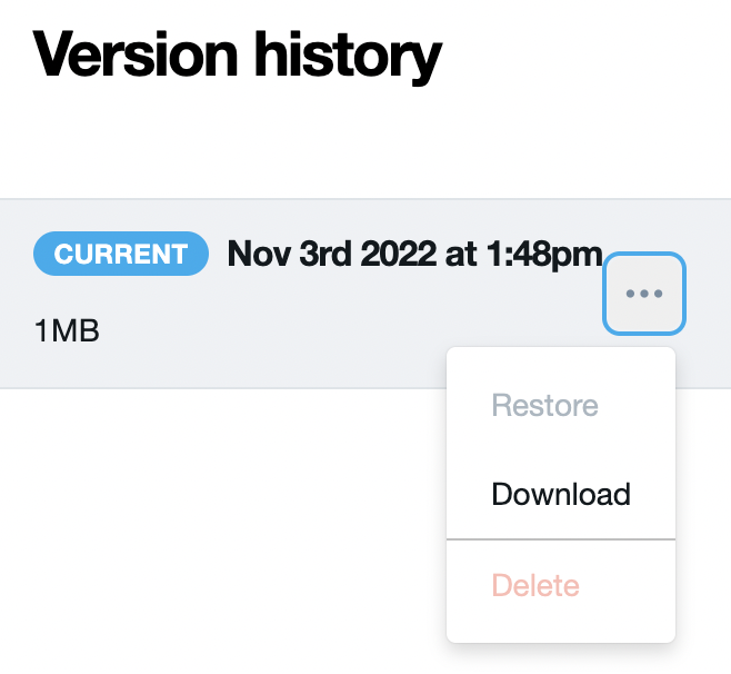 Version history – Vimeo Help Center