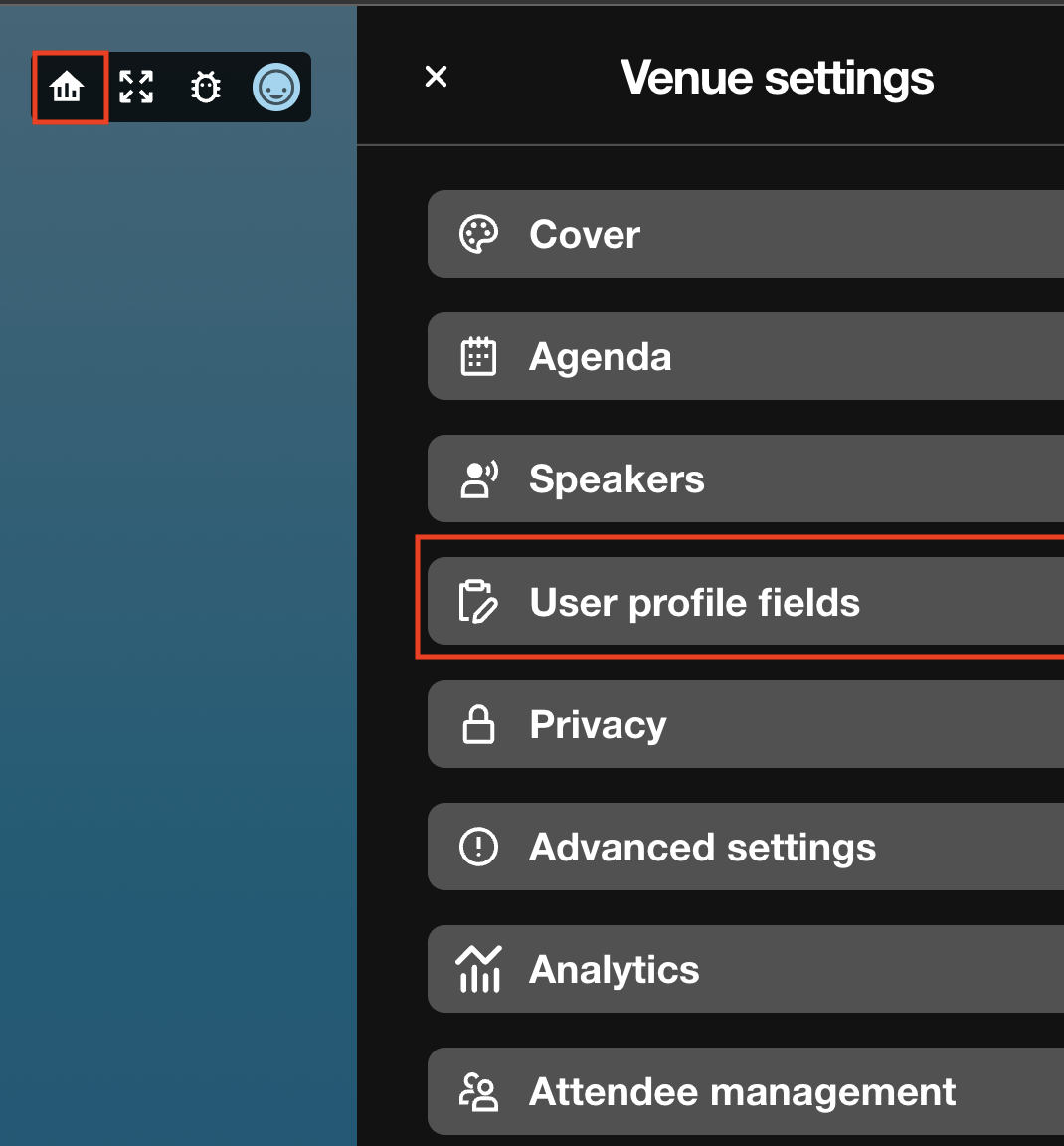 venues_settings_panel_highlighting_the_user_profile_fields_option.png