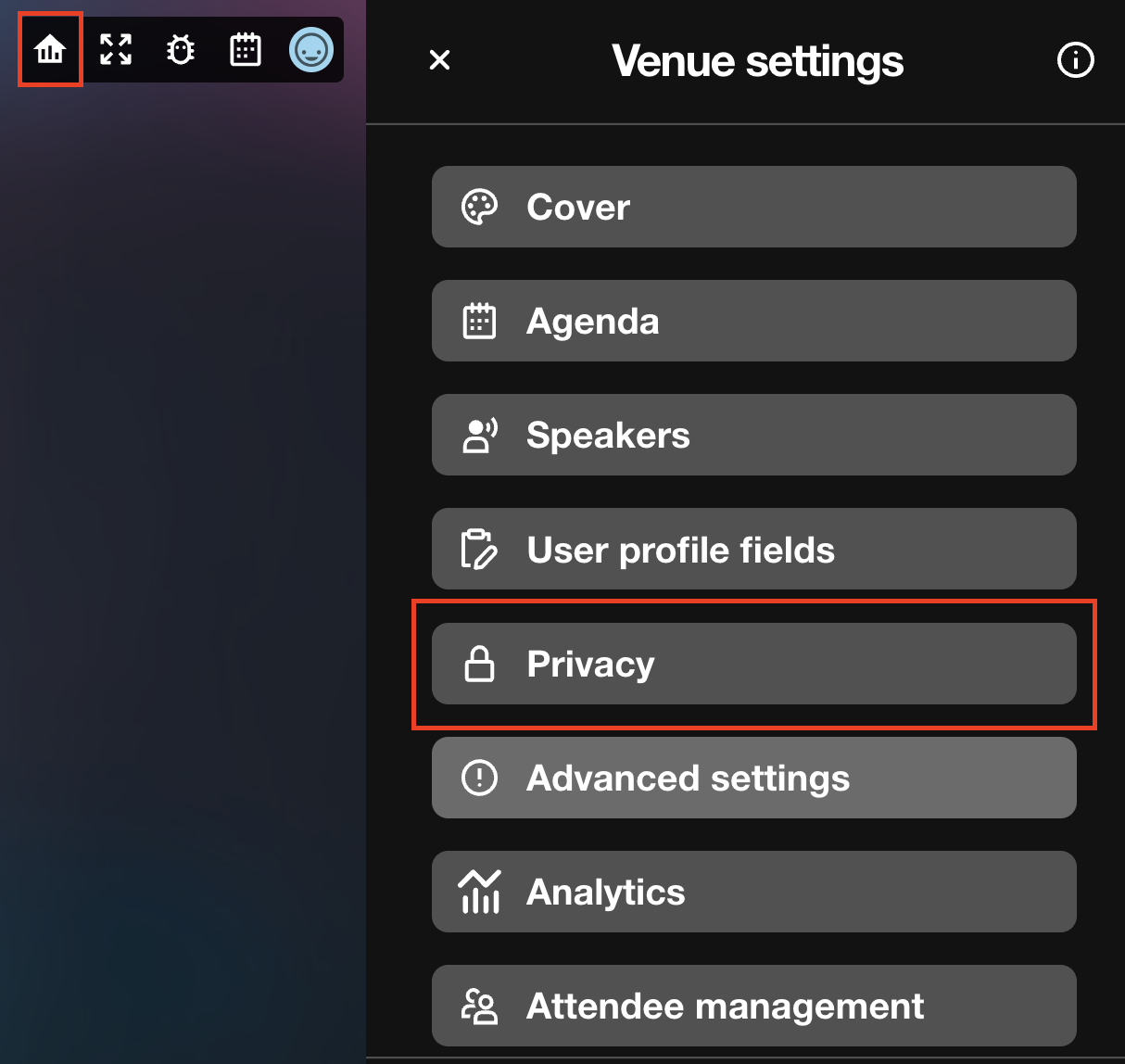 venue_settings_panel_with_privacy_highlighted.png