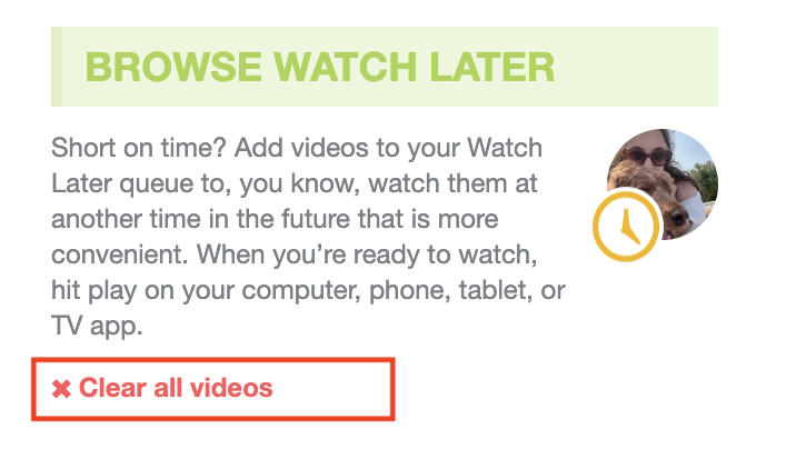 Watch later clearance