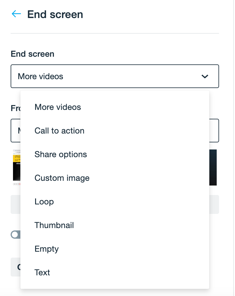 How to change my video's end screen Vimeo Help Center