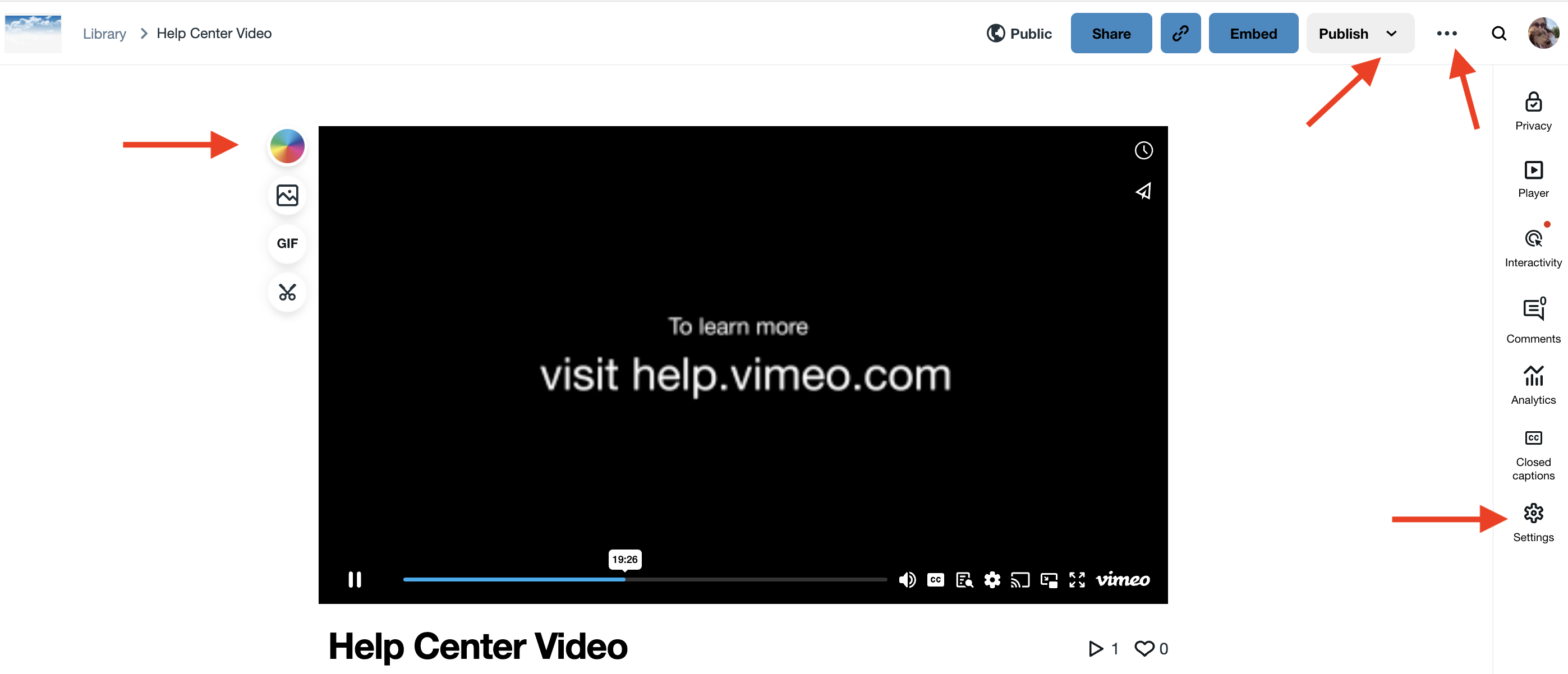 Video settings overview – Vimeo Help Center