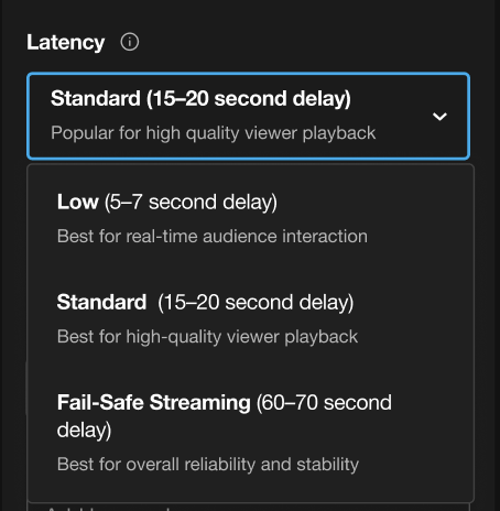 Enable low-latency streaming – Vimeo Help Center