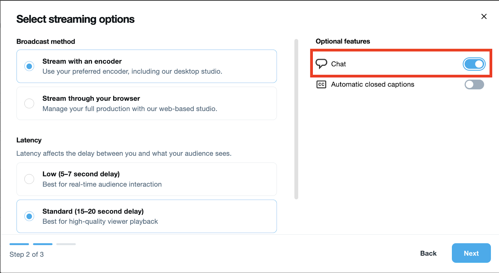 Enable low-latency streaming – Vimeo Help Center