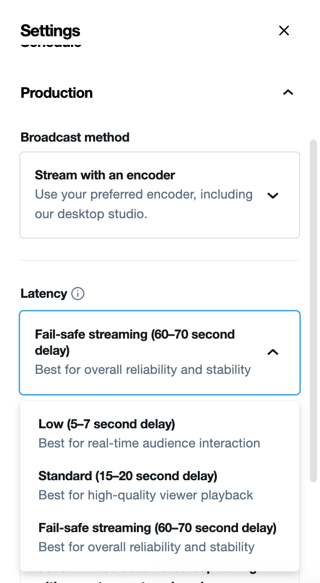 Enable low-latency streaming – Vimeo Help Center