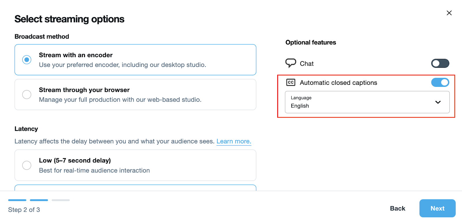 Automatic closed captioning for live events Vimeo Help Center