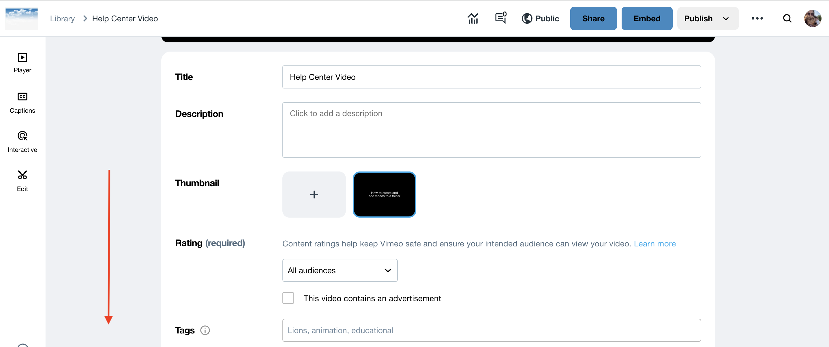 Video settings overview – Vimeo Help Center