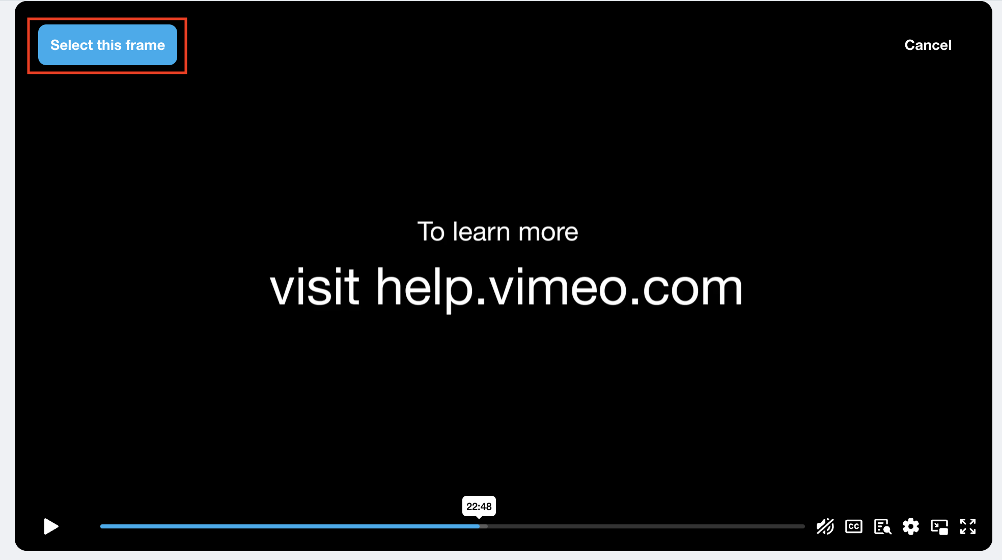 How do I change the thumbnail image for my video? – Vimeo Help Center