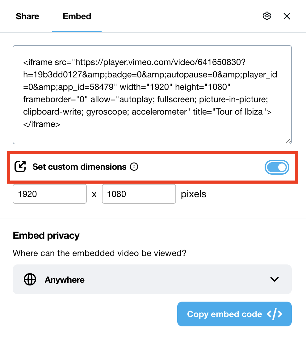 Troubleshooting: Remove white space above and below embedded video – Vimeo  Help Center