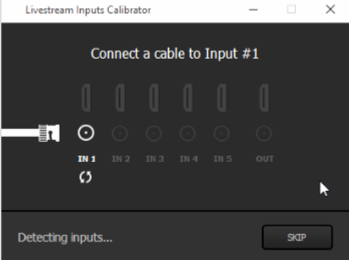 input 1 calibrating