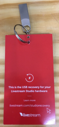 a picture of the usb drive and card with instructions that came with hardware devices.