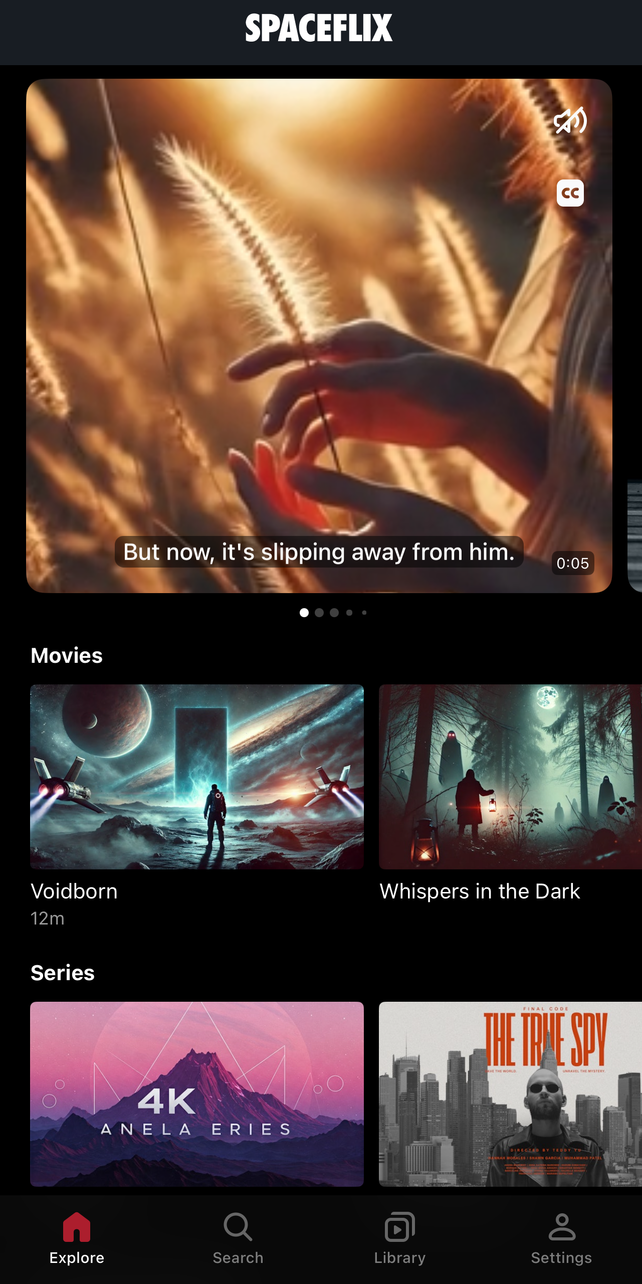 Screenshot der neuen iOS-App, die eine aktualisierte Browse-Seite zeigt