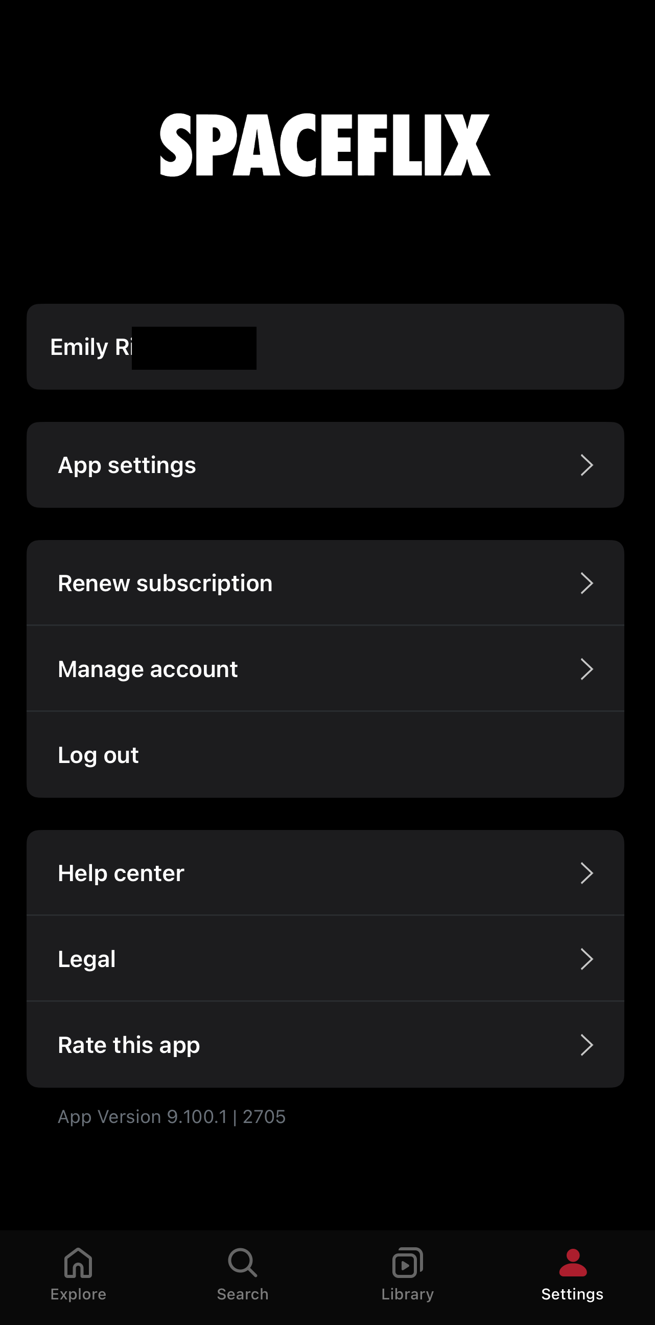 Screenshot der neuen iOS-App, der eine aktualisierte Settings-Seite zeigt