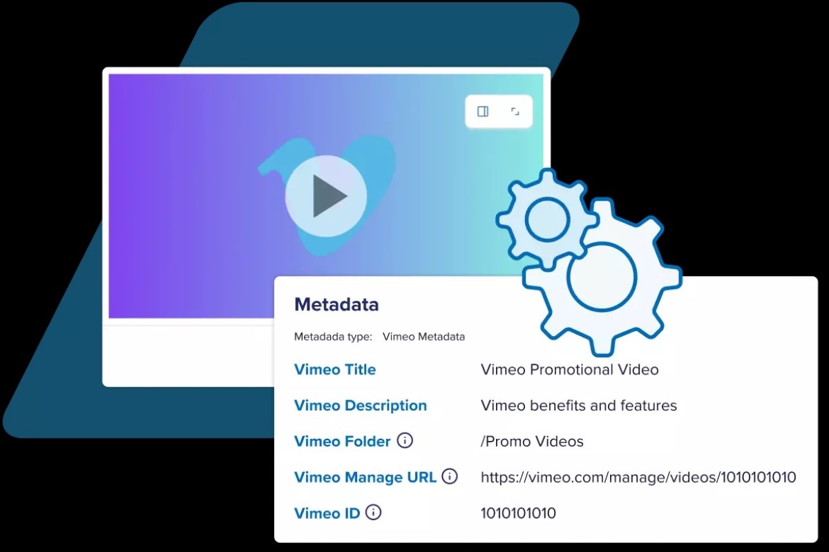 Screenshot der Vimeo-Videometadaten in der Acquia DAM-Integration