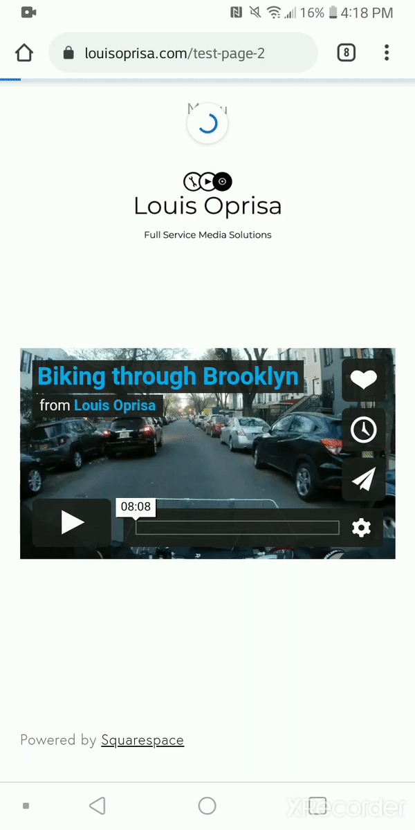 screenshot of mobile browser showing Copy debug payload.